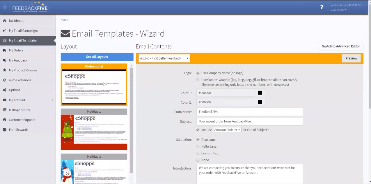 Feedback Five allows you to make beautiful Templates