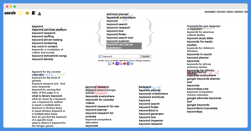 keywords everywhere basics