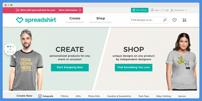 teespring vs spreadshirt quality