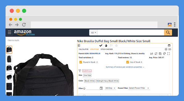 Nike Brasilia Duffel Bag Small Black/White Size Small