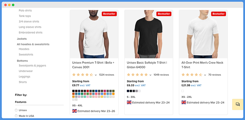 best dropshipping t shirt companies